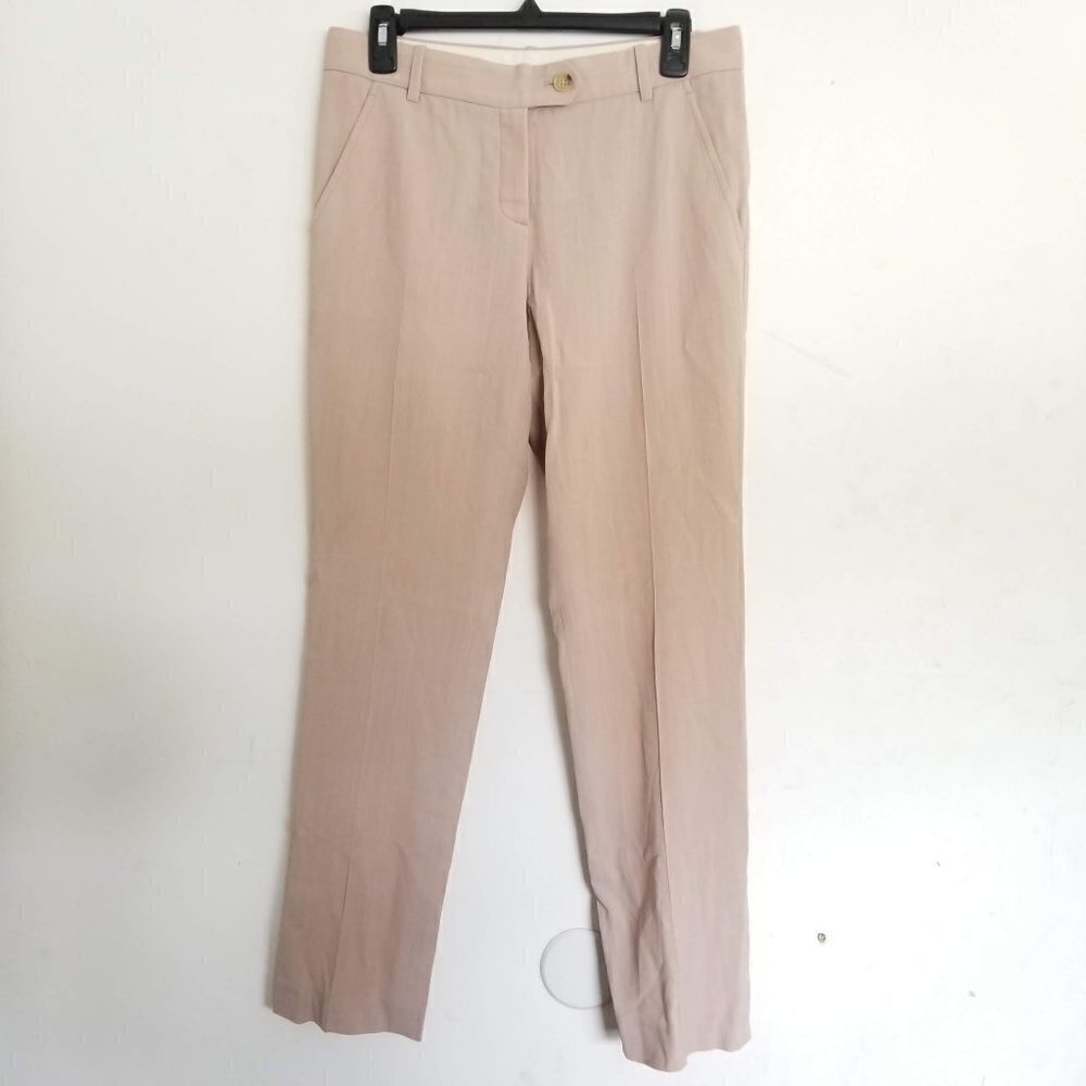 Theory Cream Virgin Wool Summer Dress Pant Trouser